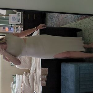 Lelis Beige Cut-Out Maxi Dress